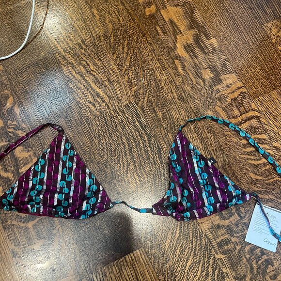 NWT ANTIK BATIK Bikini Top US Large - Picture 1 of 5